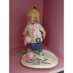 Annalee Doll Society 7" Ice Cream Logo Kid 1993 Membership Kit  10th Anniversary